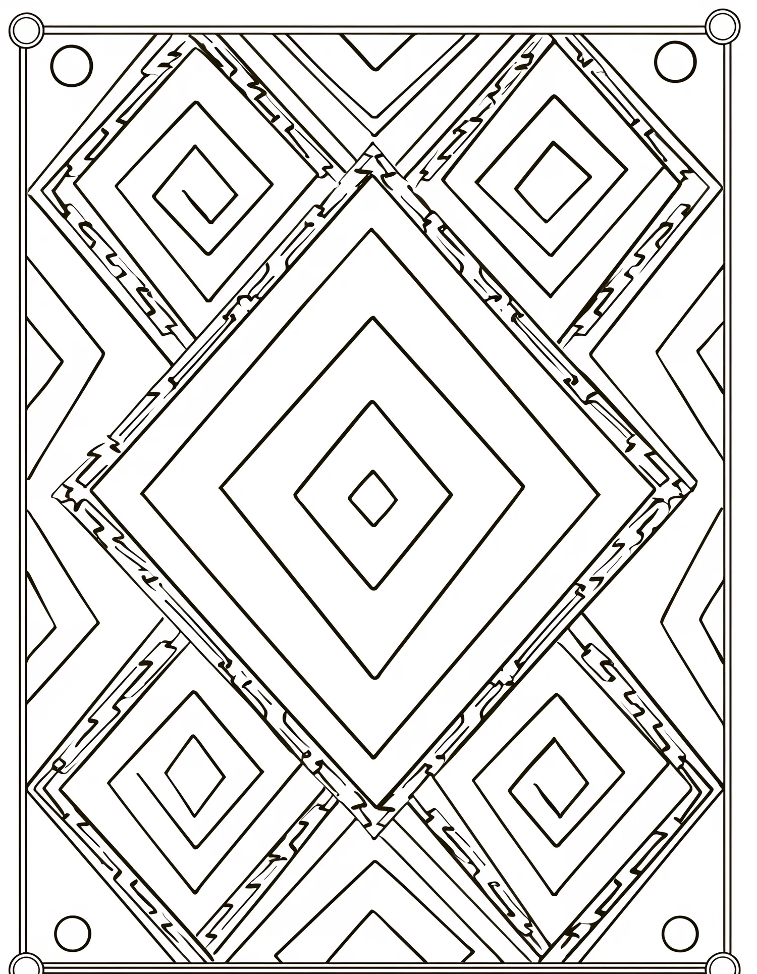 Motif à Échelles de Tons, Coloriage art à imprimer gratuitement